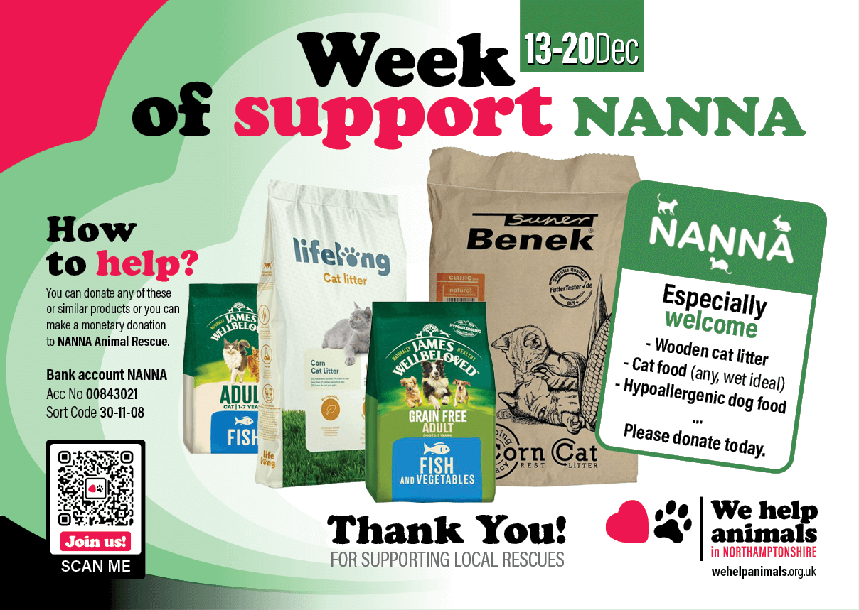 Week of Support NANNA | Join Us! | We help animals